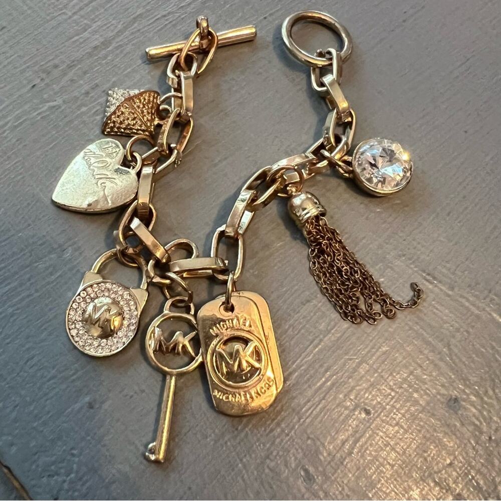 Michael Kors Gold Tone Charm Bracelet - Picture 2 of 7